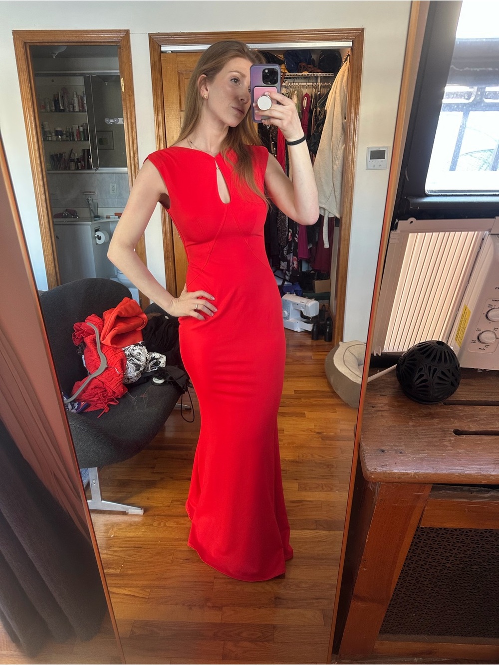 Zac Posen Ruby Red Maxi Dress